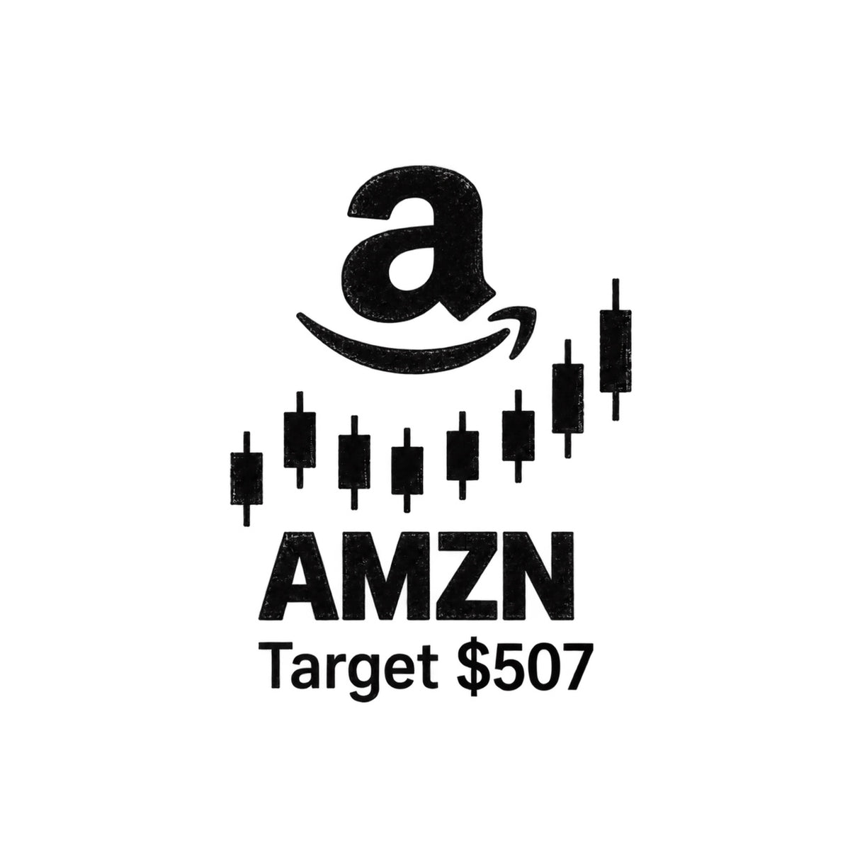 nasdaq 100 top 20 amzn blackwork graphic Temporary Tattoo