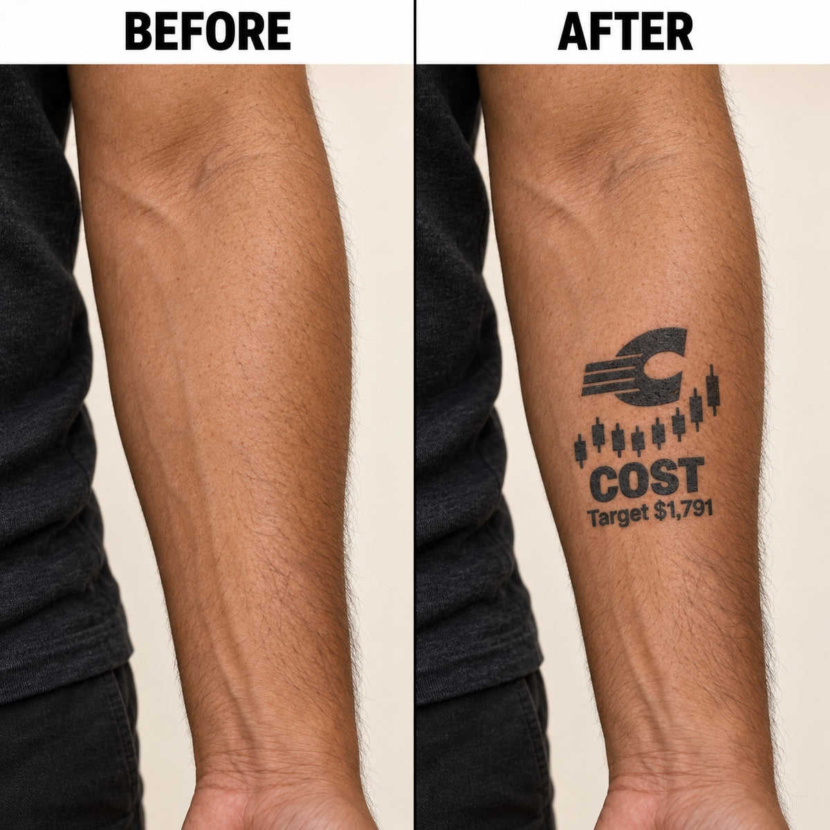 nasdaq 100 top 20 cost blackwork graphic Temporary Tattoo