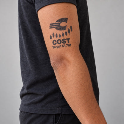 nasdaq 100 top 20 cost blackwork graphic Temporary Tattoo