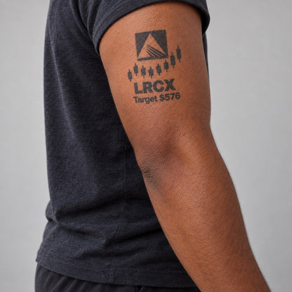 nasdaq 100 top 20 lrcx blackwork graphic Temporary Tattoo
