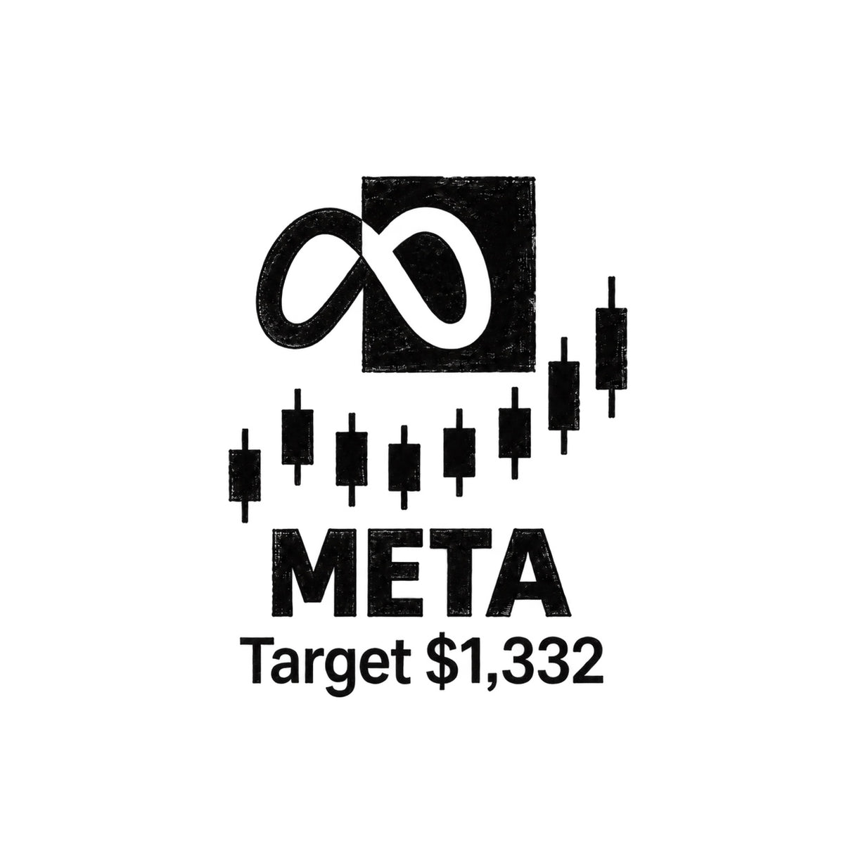 nasdaq 100 top 20 meta blackwork graphic Temporary Tattoo