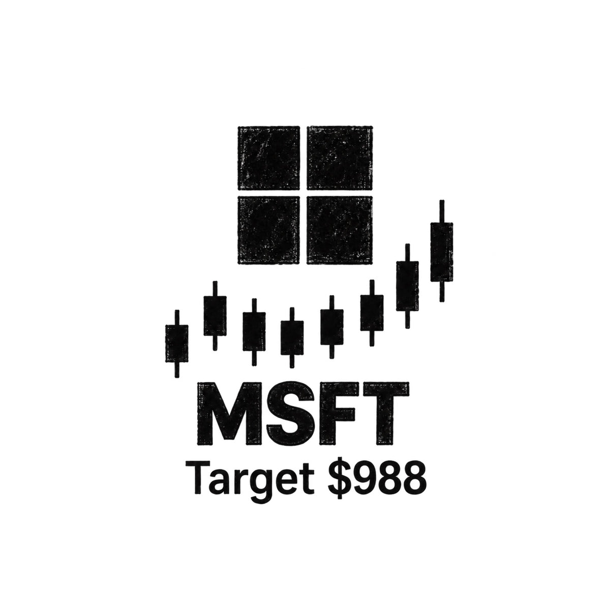 nasdaq 100 top 20 msft blackwork graphic Temporary Tattoo