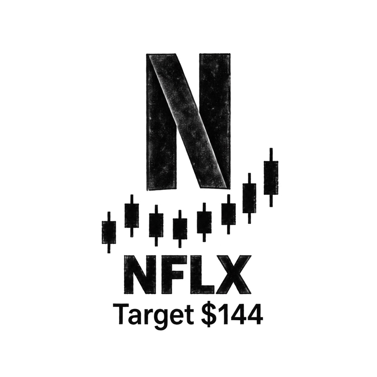 nasdaq 100 top 20 nflx blackwork graphic Temporary Tattoo