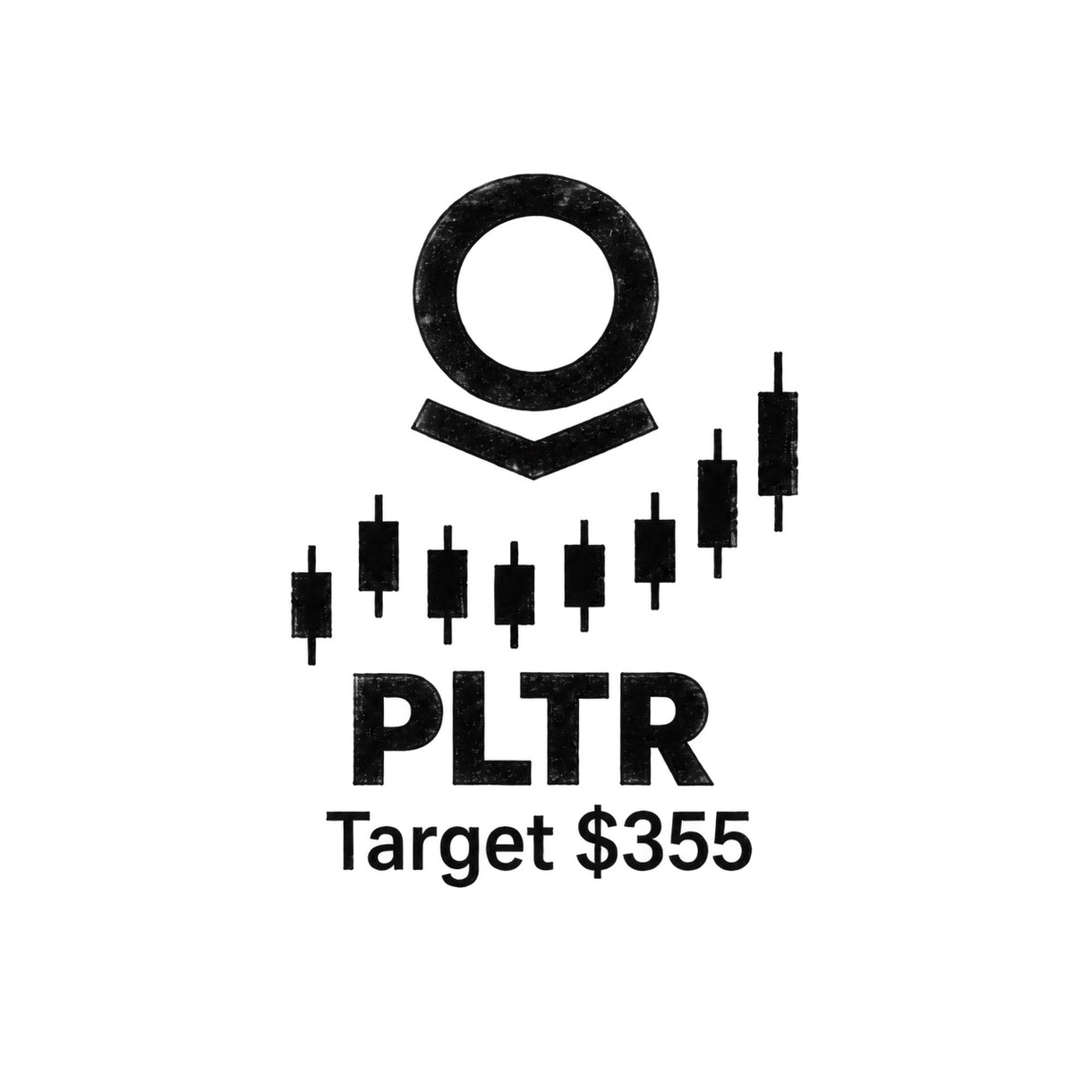 nasdaq 100 top 20 pltr blackwork graphic Temporary Tattoo