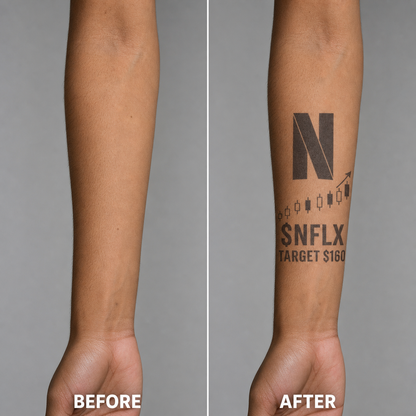 Netflix NFLX Investor Temporary Tattoo