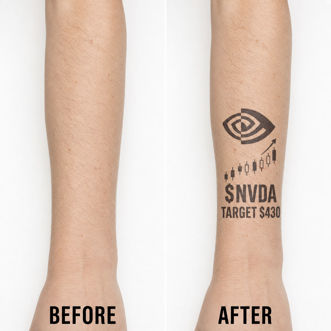 NVIDIA NVDA Investor Temporary Tattoo