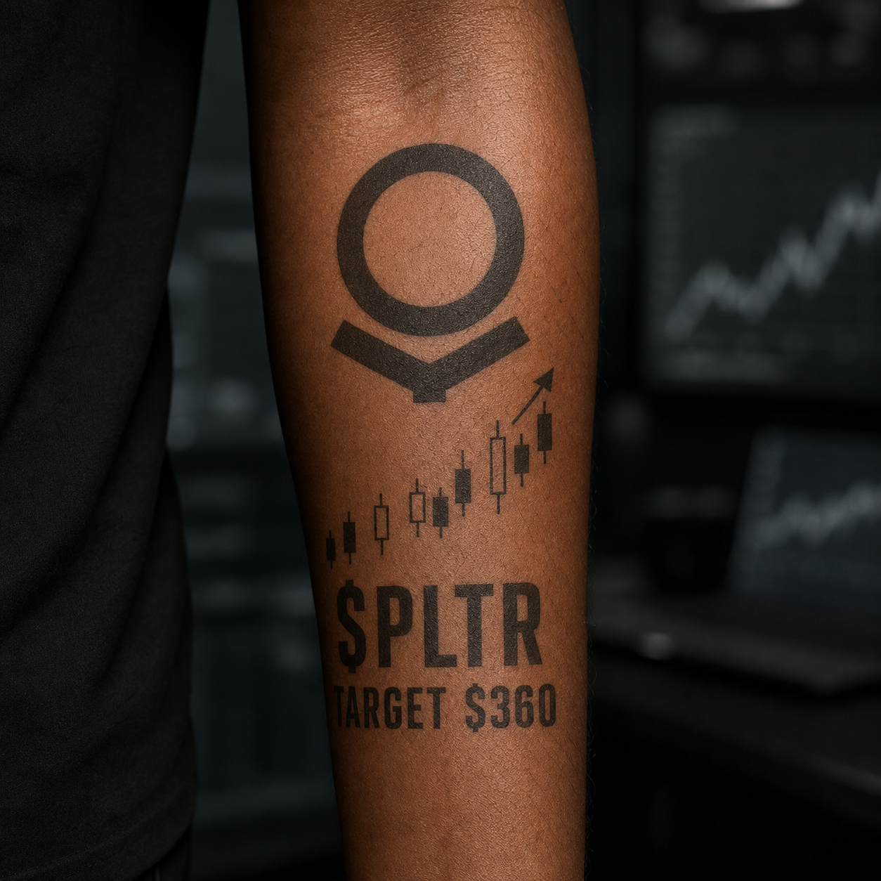 Palantir PLTR Investor Temporary Tattoo