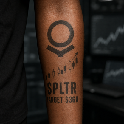 Palantir PLTR Investor Temporary Tattoo