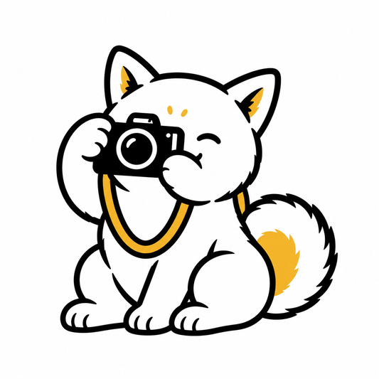 Photographer Shiba Inu Temporary Tattoo