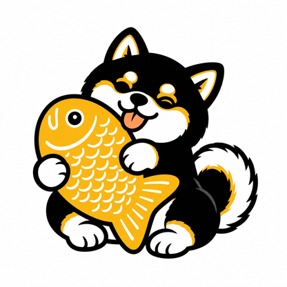 Taiyaki Shiba Inu Temporary Tattoo