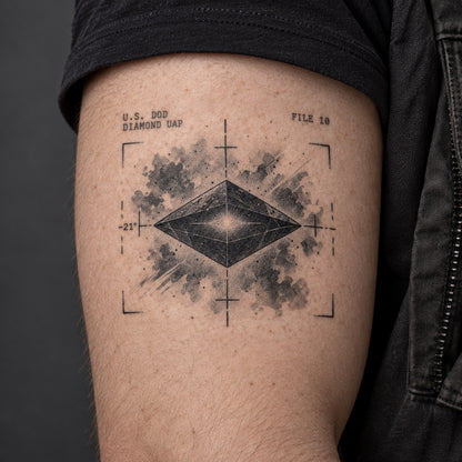 Diamond Temporary Tattoo – Crystal-Inspired Body Art