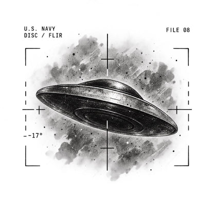 Disc Saucer Temporary Tattoo – Retro Sci-Fi Design