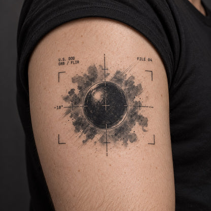 Sphere Orb Temporary Tattoo