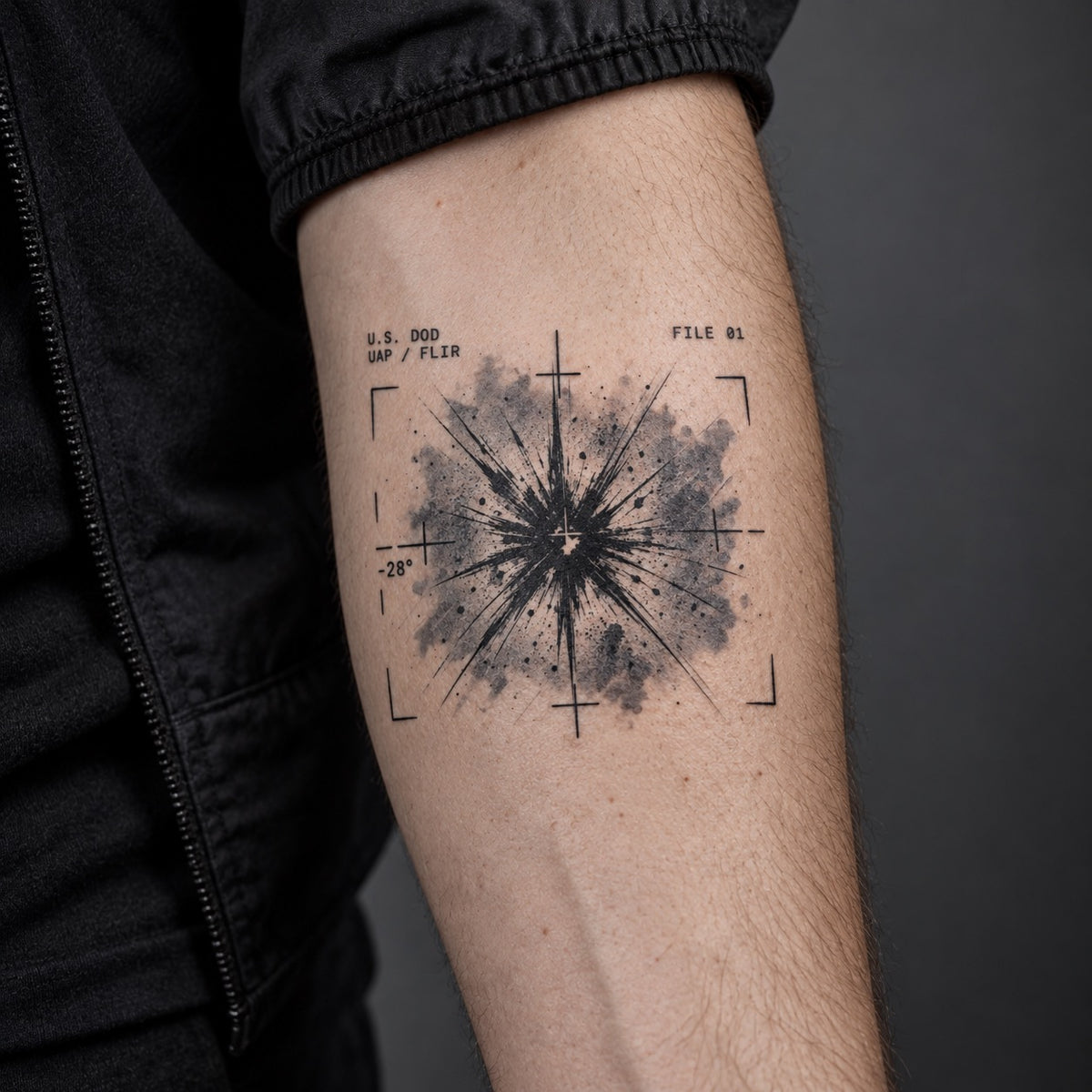 Spiky Orb Temporary Tattoo
