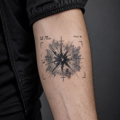 Spiky Orb Temporary Tattoo