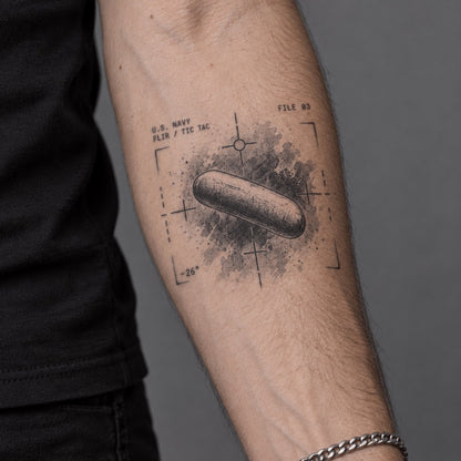 Buddhist Tic Tac Style Temporary Tattoo