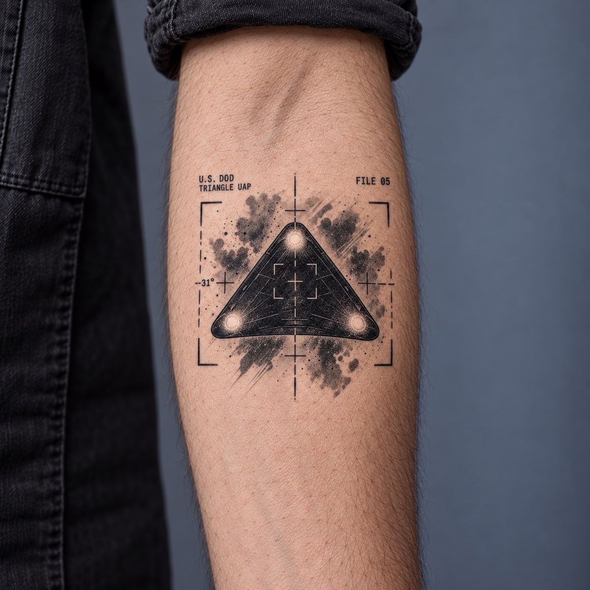 Triangle Temporary Tattoo – Geometric Design