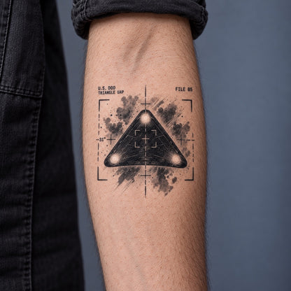 Triangle Temporary Tattoo – Geometric Design