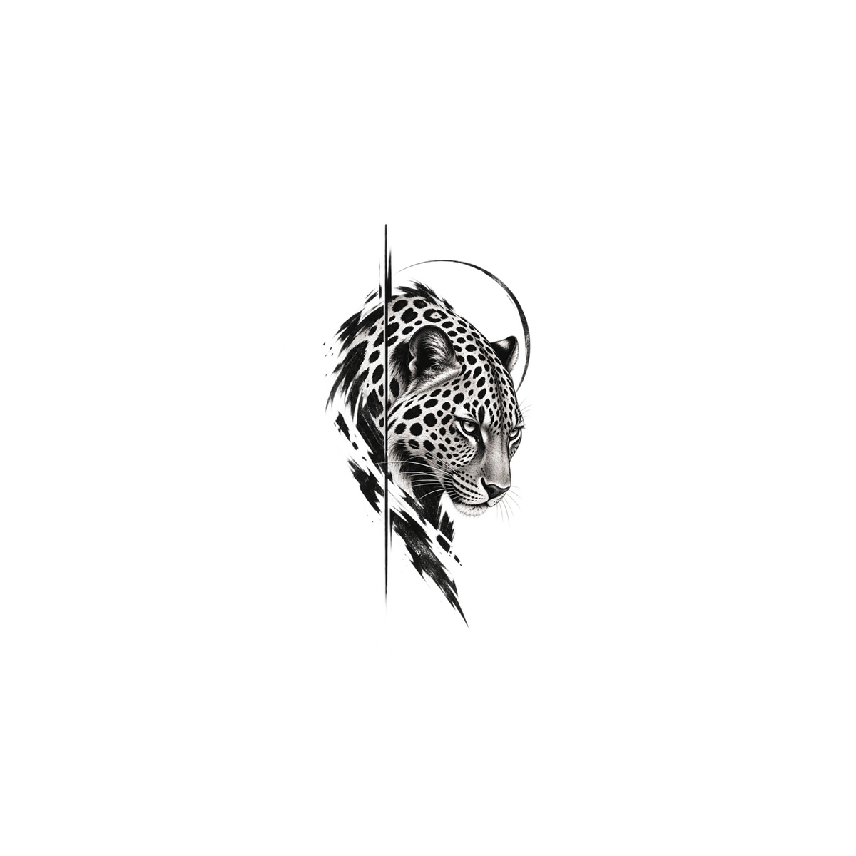 Wild Beasts Phantom Leopard Graphic Temporary Tattoo