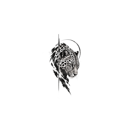 Wild Beasts Phantom Leopard Graphic Temporary Tattoo