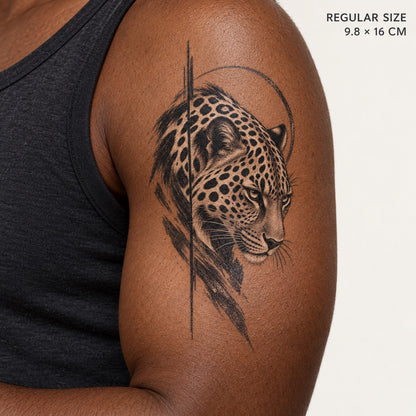 Wild Beasts Phantom Leopard Graphic Temporary Tattoo