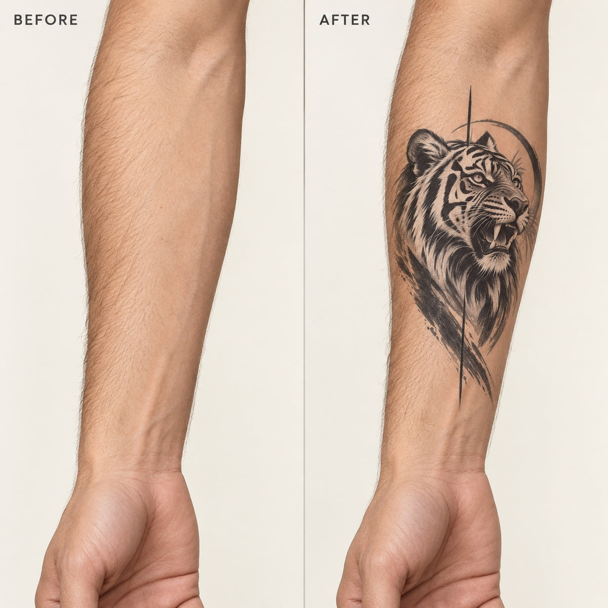 Rift Tiger Graphic Temporary Tattoo