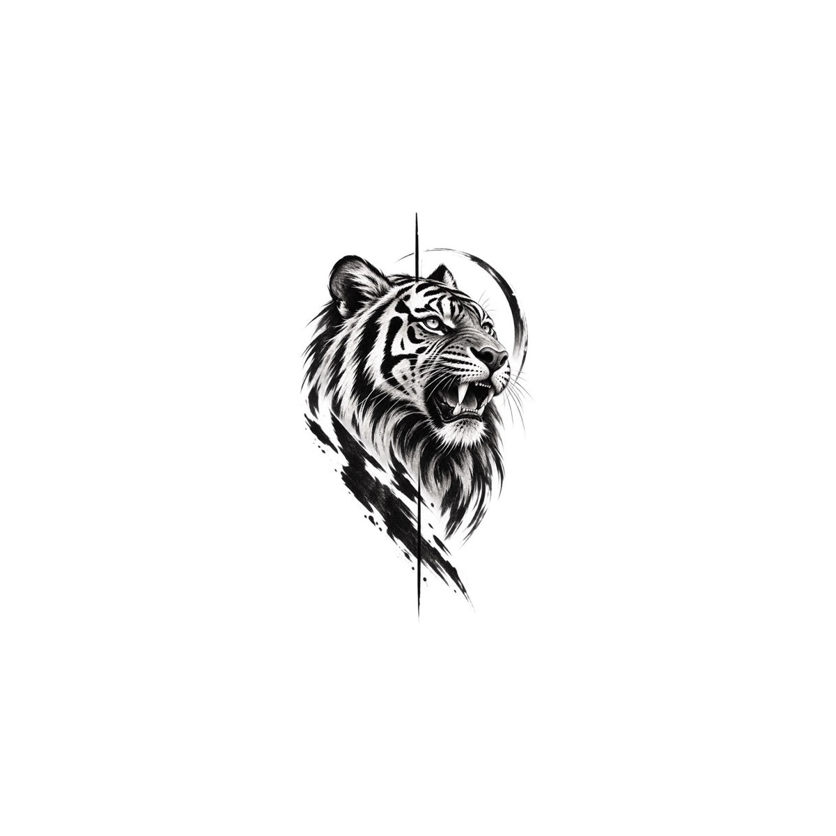 Rift Tiger Graphic Temporary Tattoo