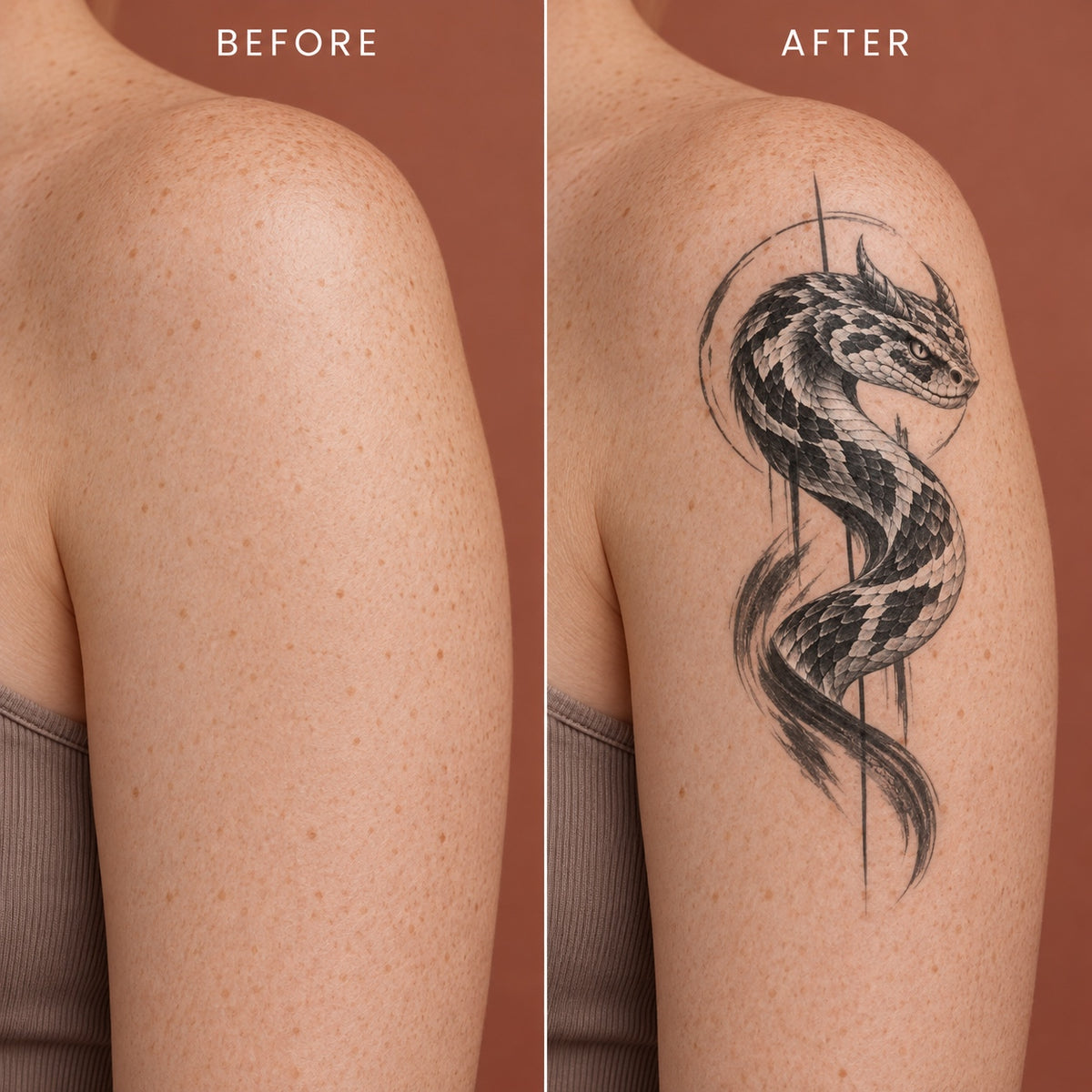 Wild Beasts Silent Strike Viper Graphic Temporary Tattoo