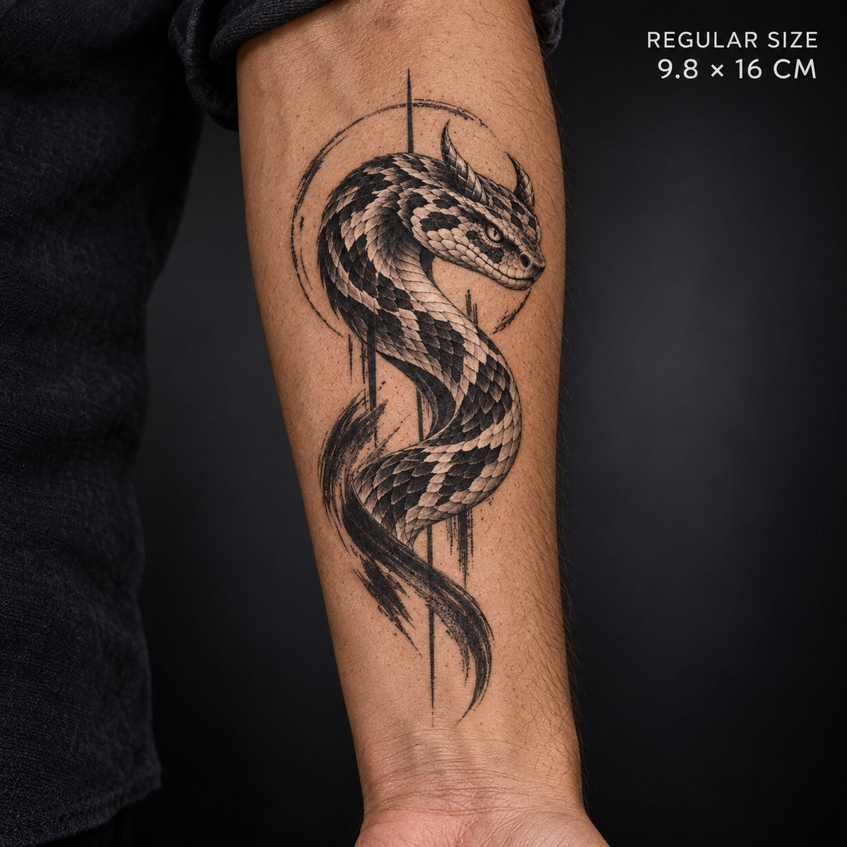 Wild Beasts Silent Strike Viper Graphic Temporary Tattoo