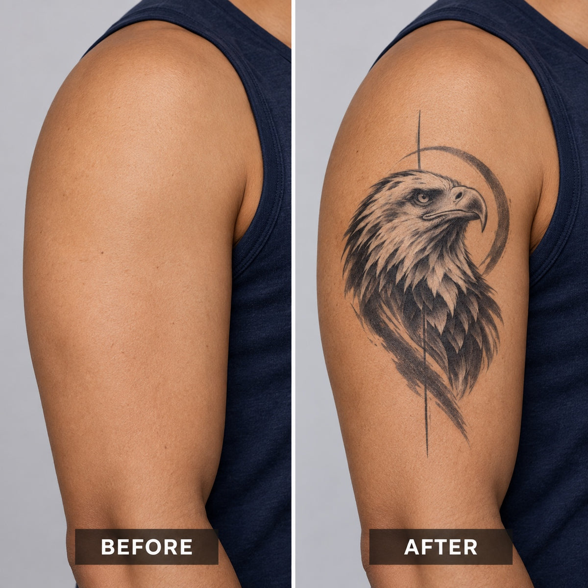 Sky Sentinel Eagle Graphic Temporary Tattoo