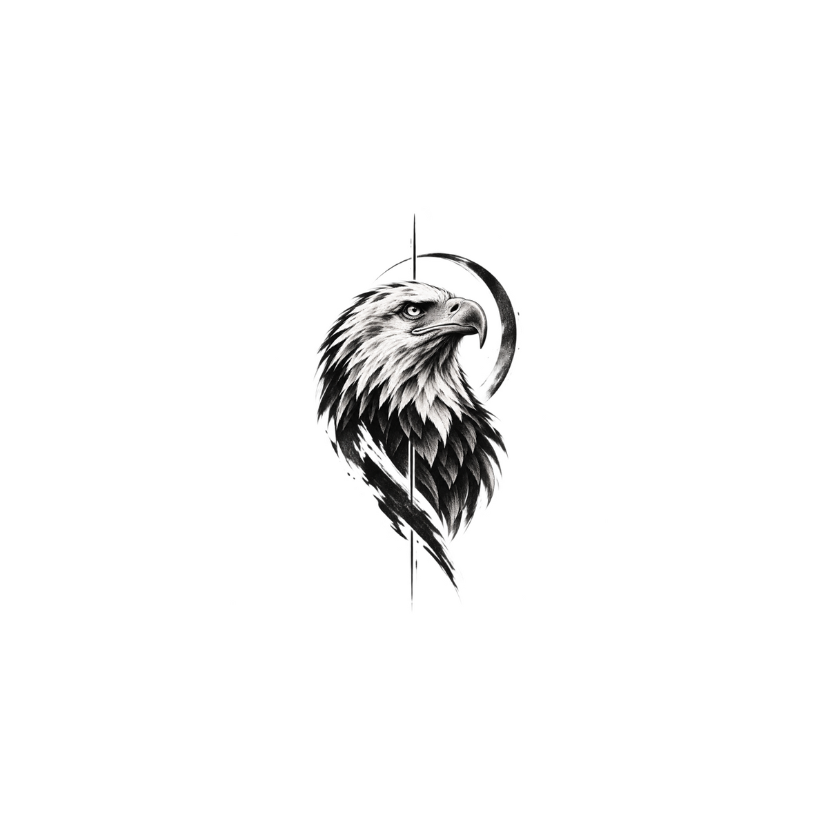 Sky Sentinel Eagle Graphic Temporary Tattoo