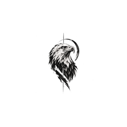Sky Sentinel Eagle Graphic Temporary Tattoo