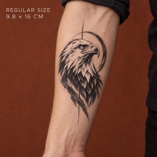 Sky Sentinel Eagle Graphic Temporary Tattoo