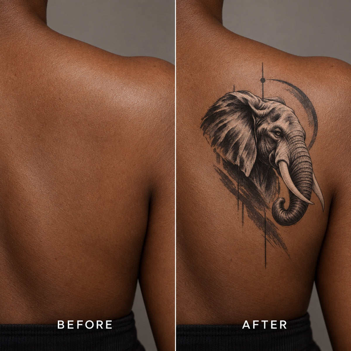 Titan Drift Elephant Graphic Temporary Tattoo