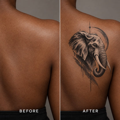 Titan Drift Elephant Graphic Temporary Tattoo