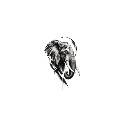 Titan Drift Elephant Graphic Temporary Tattoo