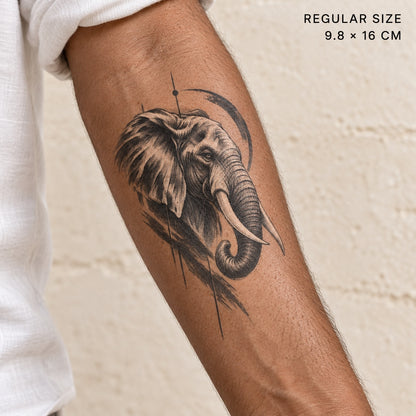 Titan Drift Elephant Graphic Temporary Tattoo